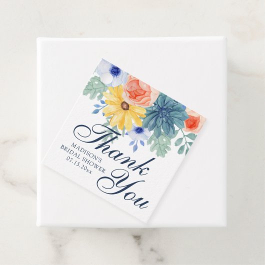 サンクスユユーフローラ多肉症マカロンブライダルシャワー フェイバータグ (インサイチュ)