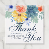 サンクスユユーフローラ多肉症マカロンブライダルシャワー フェイバータグ (正面)