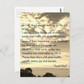 サンクスユー感動的ライフ引用文 ポストカード (正面/裏面)