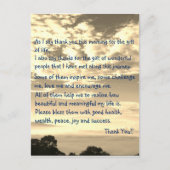 サンクスユー感動的ライフ引用文 ポストカード (正面)