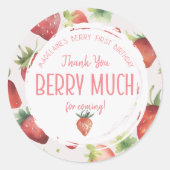 サンクス ベリー マッチ ストロベリー 1st バースデー ラウンドシール (正面)