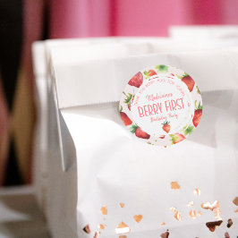 サンクス ベリー マッチ ストロベリー 1st バースデー ラウンドシール