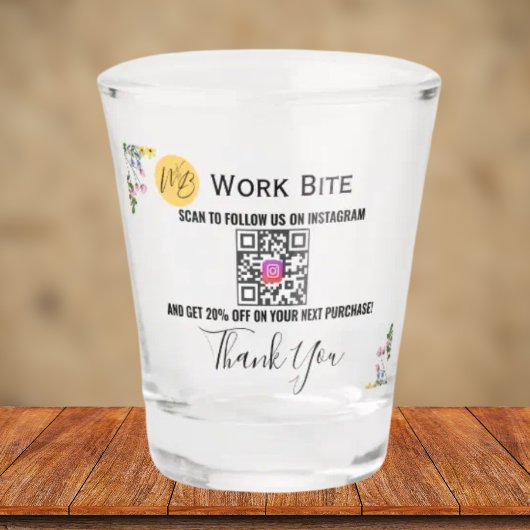 サンクス Wildflower ビジネス Instagram QRコード ショットグラス