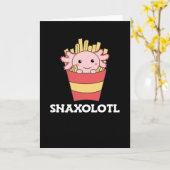 サンクソロトルアクソロトル愛好家かわいい動物フライズ カード (黄色い花)