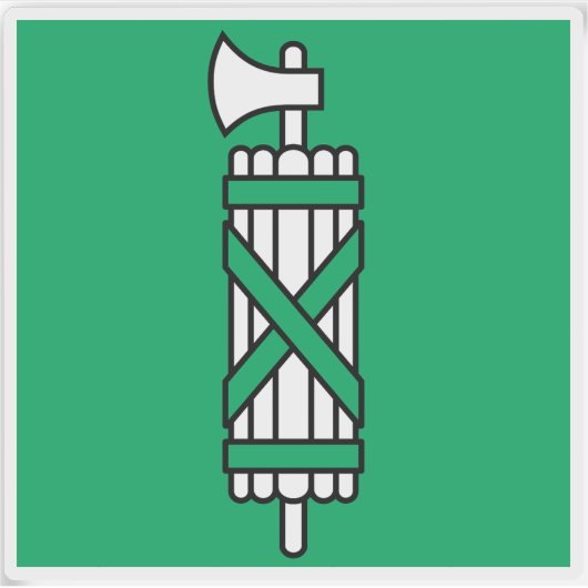 サンクトガレンのカントン国旗 シール (正面)