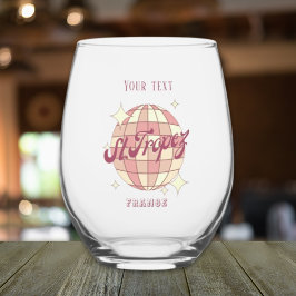 サンクトサントロペスフランスホリデーアクセサリー ステムなしワイングラス