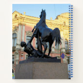 サンクトペテルブルクのアニチコフ橋を彫刻 ノートブック (裏面)