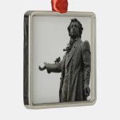 サンクトペテルブルクのアレクサンドル・プシュキン像 メタルオーナメント (右)