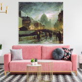 サンクトペテルブルクのイルミネーション， 1869 キャンバスプリント (インサイチュ (リビング))