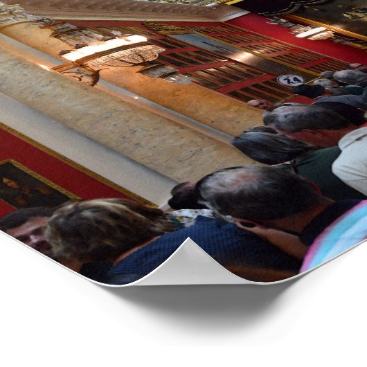 サンクトペテルブルクのエルミタージュ美術館の観光客 ポスター (角)