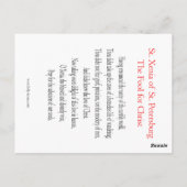 サンクトペテルブルクのサンクセニア祈りの言葉カード ポストカード (裏面)