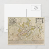 サンクトペテルブルクの地図ロシア, 1737 ポストカード (正面/裏面)