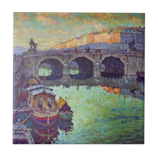 サンクトペテルブルクロシアのの見解 タイル (正面)