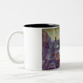 サンクトペテルブルクロシアのの見解 ツートーンマグカップ (左)