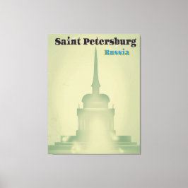 サンクトペテルブルクヴィンテージスタイル旅行プリント キャンバスプリント