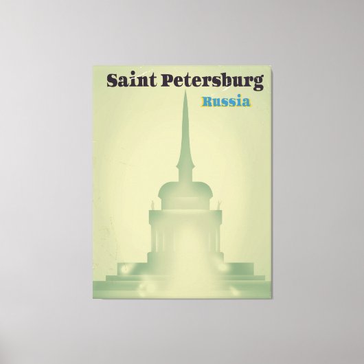 サンクトペテルブルクヴィンテージスタイル旅行プリント キャンバスプリント (正面)