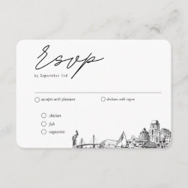 サンクトペテルブルク伝統的RSVPの食事オプション エンクロージャーカード