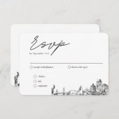 サンクトペテルブルク伝統的RSVPの食事オプション エンクロージャーカード (正面/裏面)