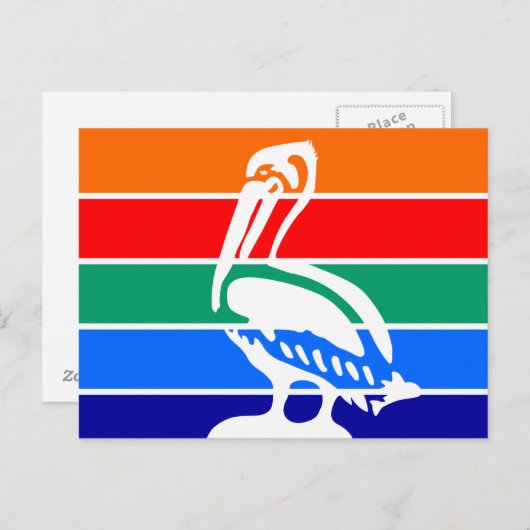 サンクトペテルブルク国旗を掲げたはがき ポストカード (正面/裏面)