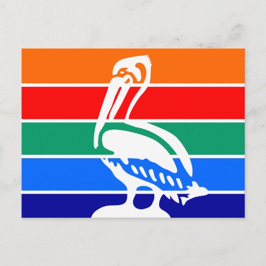 サンクトペテルブルク国旗を掲げたはがき ポストカード (正面)