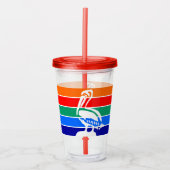 サンクトペテルブルク国旗を掲げたアクリル製タンブラー アクリルタンブラー (正面)