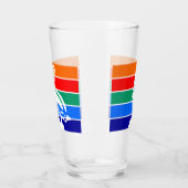 サンクトペテルブルク国旗を掲げた愛国的なガラス杯 タンブラーグラス (左)