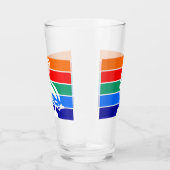 サンクトペテルブルク国旗を掲げた愛国的なガラス杯 タンブラーグラス (右)