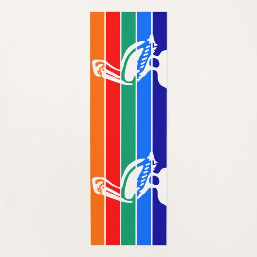 サンクトペテルブルク国旗を掲げた愛国的なヨガマット ヨガマット (正面)