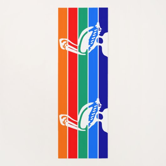 サンクトペテルブルク国旗を掲げた愛国的なヨガマット ヨガマット (裏面)