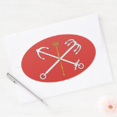 サンクトペテルブルク国旗、ロシア 楕円形シール (封筒)