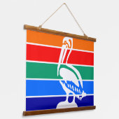 サンクトペテルブルク州旗と壁のタペストリー 吊り下げ型タペストリー (傾斜あり)