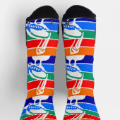 サンクトペテルブルク州旗を持つアスレティッククルー靴下 ソックス (上部)