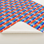 サンクトペテルブルク州旗を持つシェルパ毛布 シェルパブランケット (3/4)