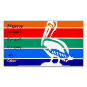 サンクトペテルブルク州旗を持つ名刺マグネット マグネット名刺 (正面)