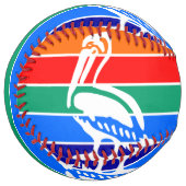 サンクトペテルブルク州旗を持つ愛国的なソフトボール ソフトボール (正面左)