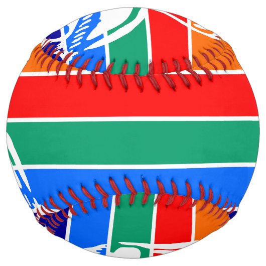 サンクトペテルブルク州旗を持つ愛国的なソフトボール ソフトボール (正面)