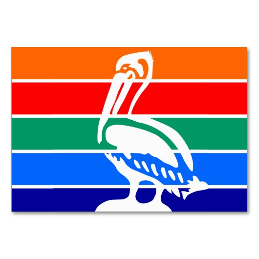 サンクトペテルブルク州旗を持つ愛国的なテーブルカード テーブルナンバー (裏面)