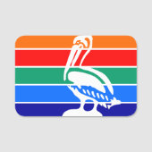 サンクトペテルブルク州旗を持つ愛国的な名前タグ 名札 (正面)