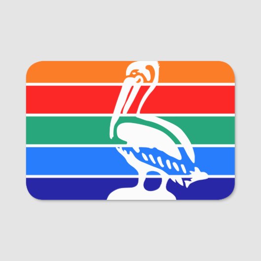 サンクトペテルブルク州旗を持つ愛国的な名前タグ 名札 (正面)