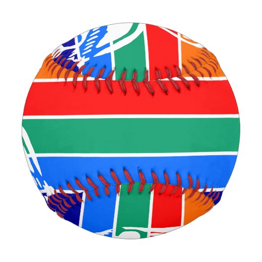 サンクトペテルブルク州旗を持つ愛国的野球 野球ボール (裏面)