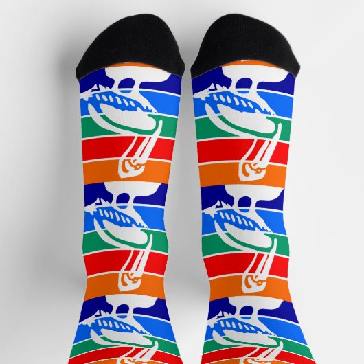 サンクトペテルブルク州旗を持つ男性クルー用ソックス ソックス (上部)