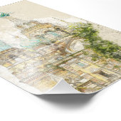 サンクトペテルブルク教会のヴィンテージスケッチ フォトプリント            (角)