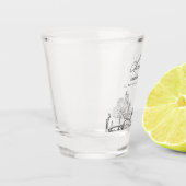 サンクトペテルブルク結婚式の引き出物パーソナライズされた応援 ショットグラス (左)