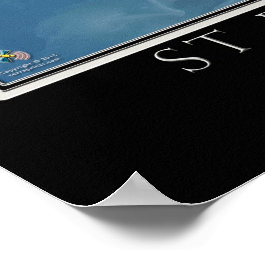 サンクトペテルブルク – クリアウォーター・フロリダ衛星地図 ポスター (角)