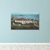 サンクトペテルブルク，フロリダ – ヨットの空中 キャンバスプリント (インサイチュ (ウッドフロア))