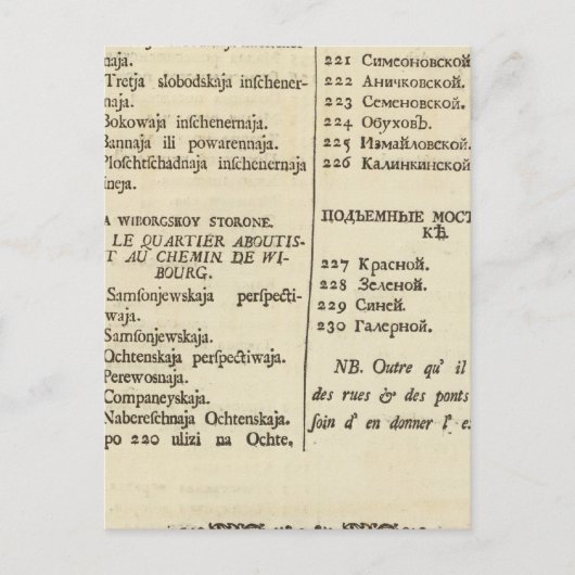 サンクトペテルブルク，ロシアのタイトルページ指数ページ3 ポストカード (正面)