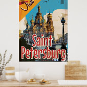サンクトペテルブルク,ロシアのヴィンテージ旅行ポスター ポスター (キッチン)