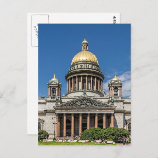 サンクトペテルブルク・ロシアの聖アイザック大聖堂 ポストカード (正面/裏面)