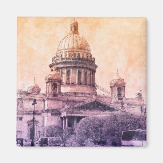 サンクトペテルブルク、ロシアホリデー マグネット (正面)