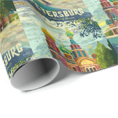 サンクトペテルブルク・ロシアヴィンテージ ラッピングペーパー (ロールコーナー)